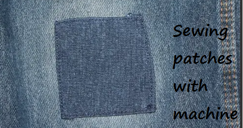 sewing patched with machine