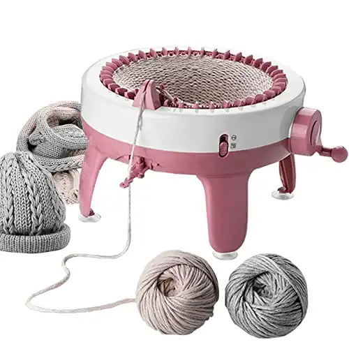 Knitting Machine, Smart Weaving Loom Knitting Round Loom, Knitting Board Rotating Double Knit Loom Machine, 40 Needles Knitting Loom Machines Weaving Loom Kit for Kids and Adults
